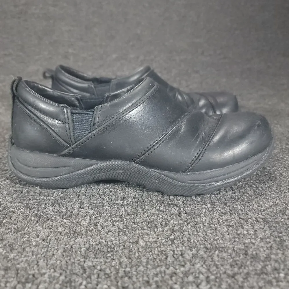 LL Bean Slip On Shoes Womens Size 8 Black Leather Mocs